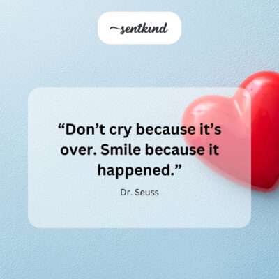 A tear being wiped away, replaced by a growing smile.