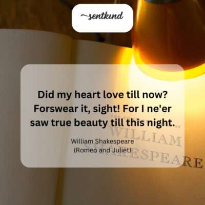 A declaration of love at first sight.