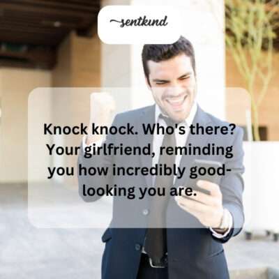 This knock-knock joke is a cheesy way to receive a compliment.