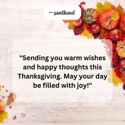 Warm Thanksgiving wishes and joy.
