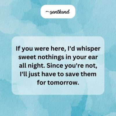 Sleep can't come soon enough when all I crave is your kiss.