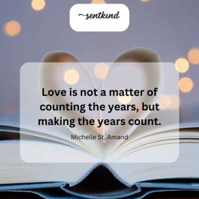 Love's measure is in meaningful moments.