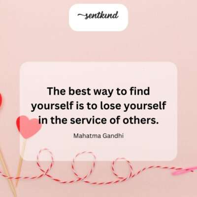Find yourself through serving others.