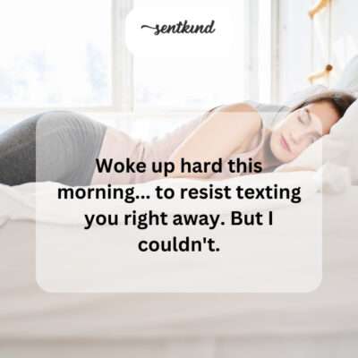 Resisted the urge, but morning thoughts led to that text.