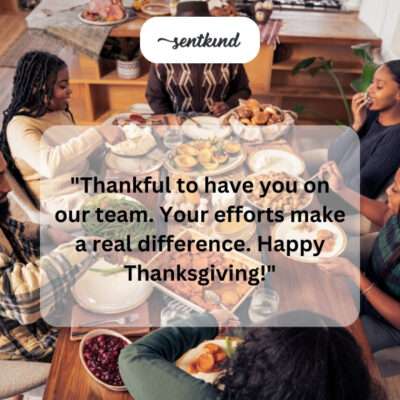 So thankful to have you on our team. Your efforts matter. Happy Thanksgiving.