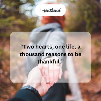 Two hearts connected, symbolizing unity and gratitude.