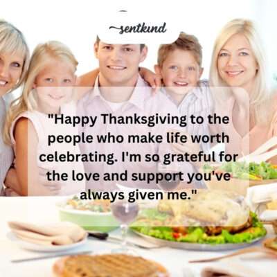 Grateful for family's love and support.