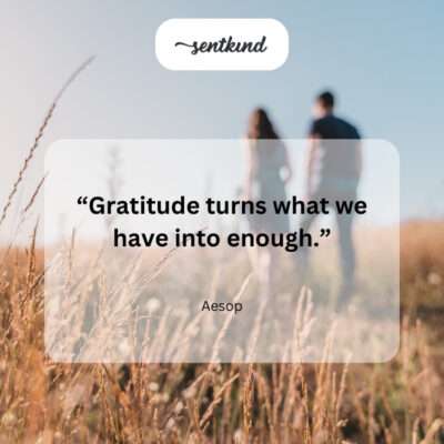 Gratitude: the key to contentment.