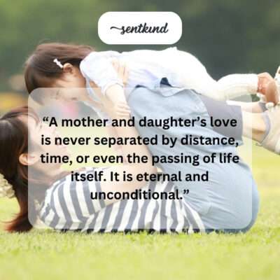 Mother-daughter love: eternally unconditional, beyond all barriers.