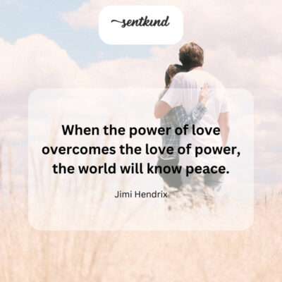 Love over power for peace.