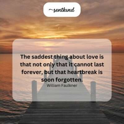 Love's fleeting nature.
