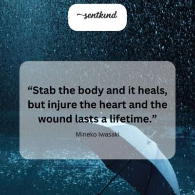 Physical wounds mend, but emotional scars can linger indefinitely.