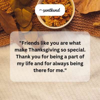 Friends make Thanksgiving special.