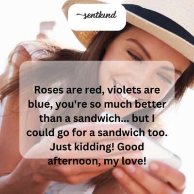 Forget sandwiches, you're the real treat (but a sandwich sounds good too!).