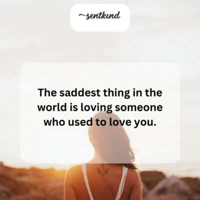 The pain of lost love.