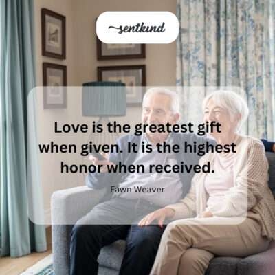 The gift and honor of love.