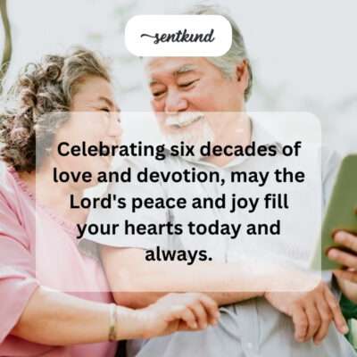 Six decades of love, filled with God's peace.