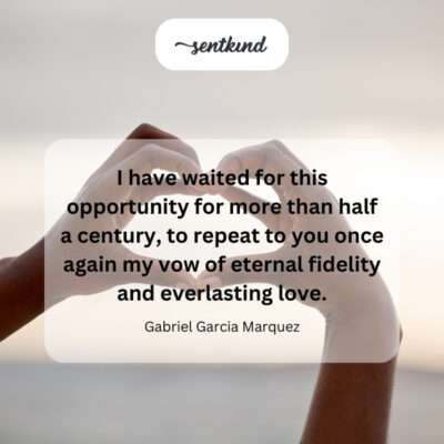 Lifelong vow of love.