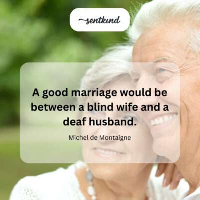 Humorous idea of an ideal marriage.