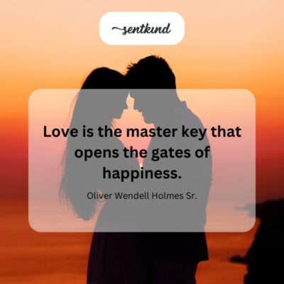 Love as a key to happiness.