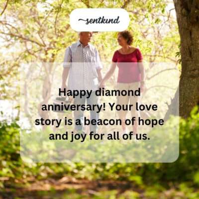 Happy diamond anniversary, a beacon of hope.