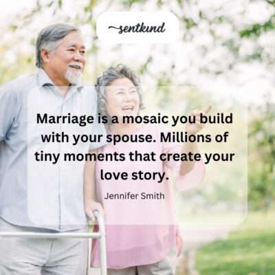 Marriage: a mosaic of loving moments.