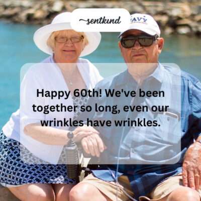 Humorous take on aging together over 60 years.
