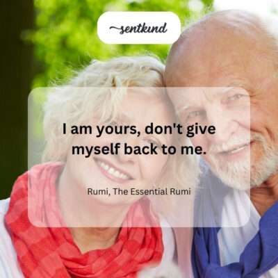 Complete surrender in love.
