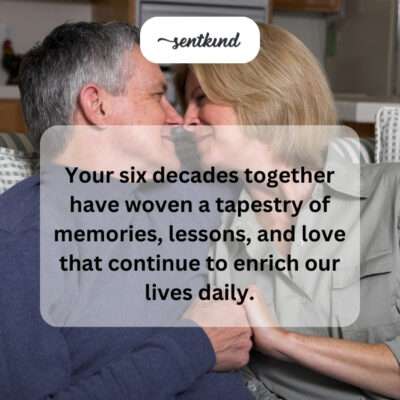 Six decades together, a tapestry of love and lessons.