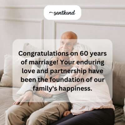 60 years, foundation of family happiness.