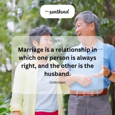 Humorous depiction of who's always right in marriage.