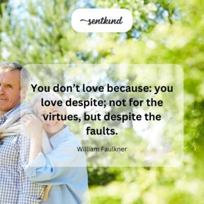 Loving despite imperfections.