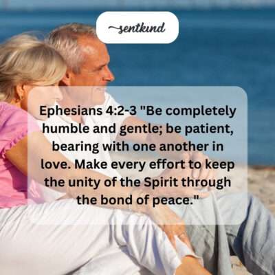Humility, gentleness, patience in loving unity.