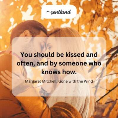 Desire for passionate and skilled kisses.