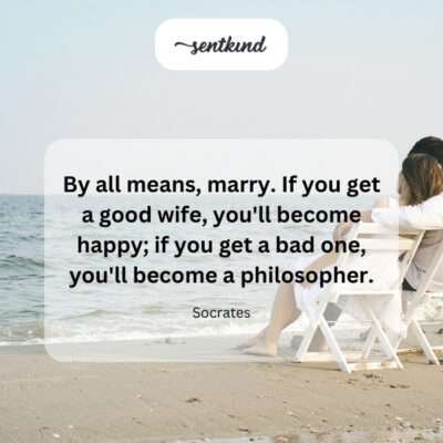 Marriage: happiness or philosophical growth.