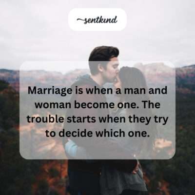 Marriage: becoming one, deciding which one is tricky.