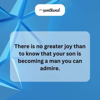 Joy in my son's growth.