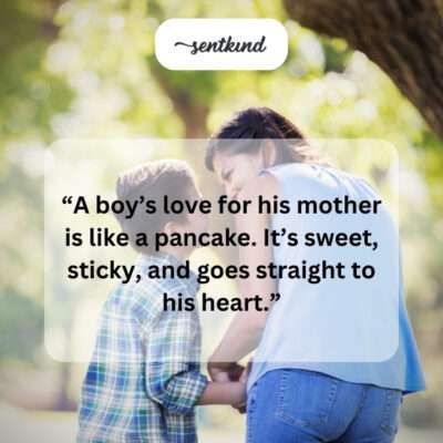 Boy's sweet, sticky love for mom.