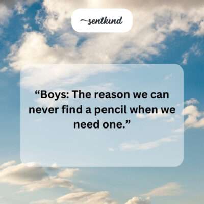 Boys and the disappearing pencils.