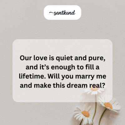 Our quiet, pure love, a lifetime.