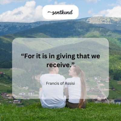Love through giving.