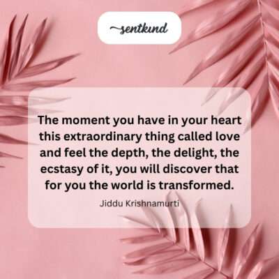 Love changes everything.