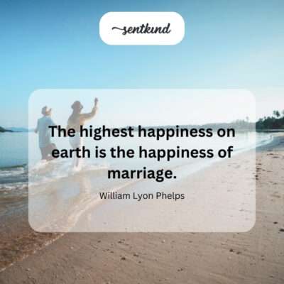 Marital happiness as the greatest joy.