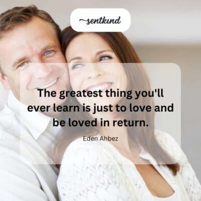 The greatest lesson: to love and be loved.