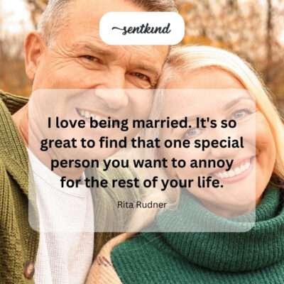 Married life: happily annoying each other.