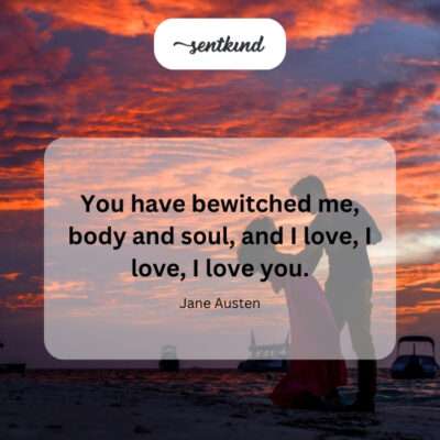 Enchanted in body and soul by love.