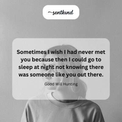 Wishing to un-meet someone to avoid pain.