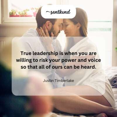 Leadership involves risking power for collective voice.