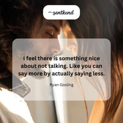 The power of silence and unspoken communication.