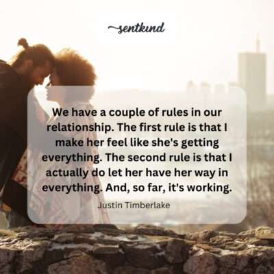 Relationship rules: feeling like everything, having her way.